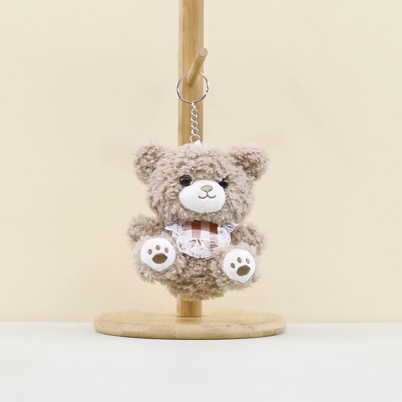 Charming Plush Bear Keychain Cozy Pp Cotton Filling Soft Toy Key Holder