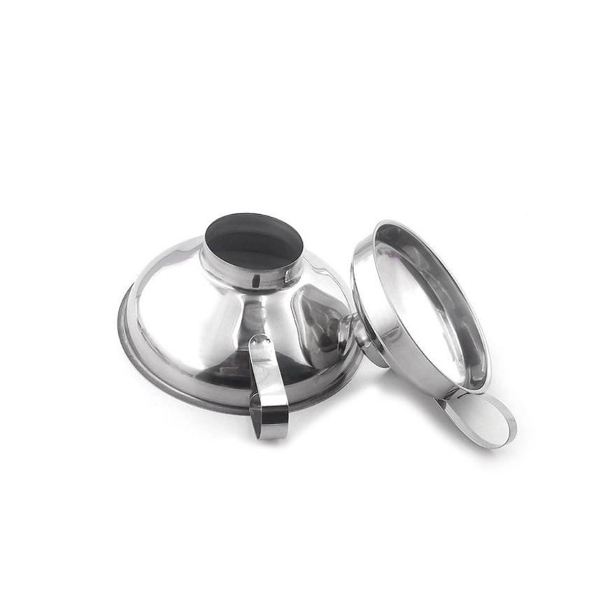 Воронки для утечек, воронка для консервирования с широким горлышком, инструменты для приготовления масла из нержавеющей стали, бункер для фильтра