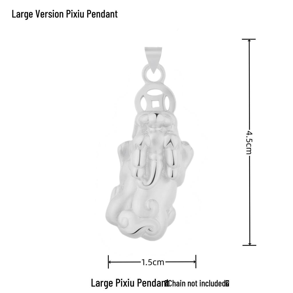 И Хуа Ретро Этнический Стиль Цельное Серебро Пиксю Монета Подвеска Ожерелье
