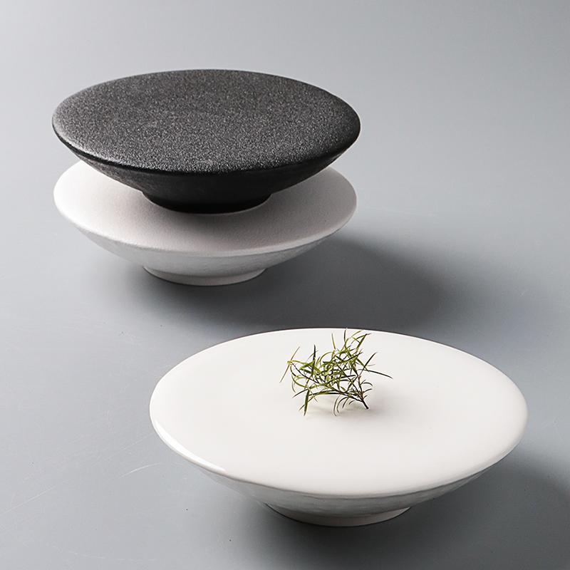 Креативная керамическая десертная тарелка с высокой ножкой, ресторанная демонстрационная тарелка для молекулярной кухни, тарелка для закусок, блюдо для суши, специальная столовая посуда