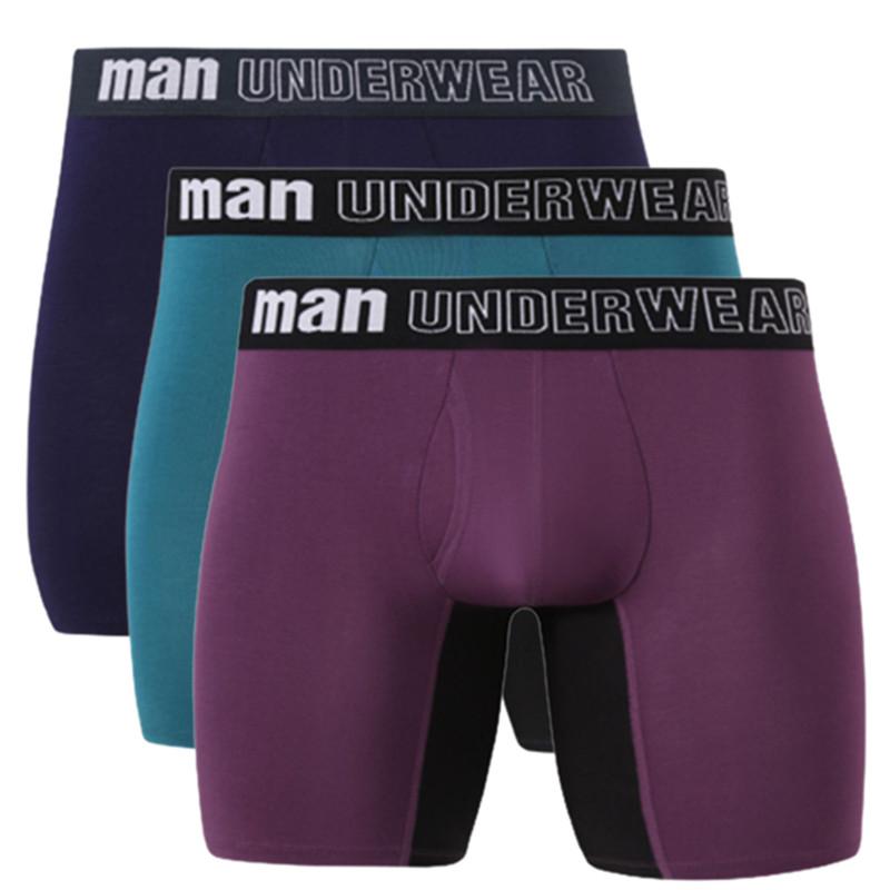 Нижнее белье из 3 предметов, мужские трусы, открывающиеся трусы, дышащие трусы-боксеры, большой размер M-7XL