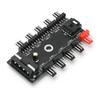 Концентратор вентиляторов 4-контактный PWM Интегрированный адаптер питания Кабель-разветвитель 1 на 10 для охлаждения процессора Порт IDE