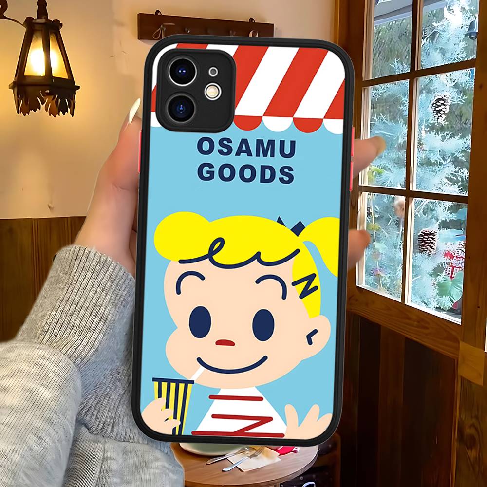 Fashion Osamu Goods Phone Case For IPhone 11 12 13 14 15 16 Pro Plus X XS MAX Matte Bumper Shockproof Cover