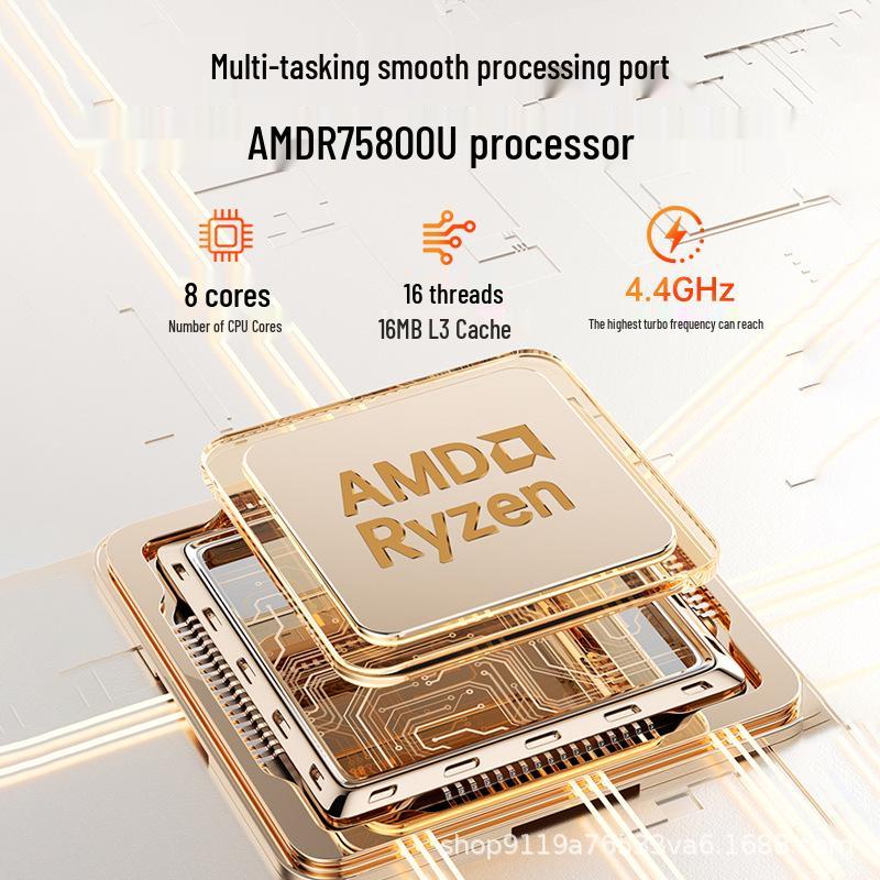 Мини-ПК AMD Ryzen R7 5825U: Портативный микрокомпьютер 4K для дома, офиса, театра и игр