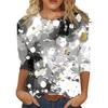 Graffiti Design 3D Digital Printing Women's Casual Fashion Round Neck Long Sleeve T-shirt