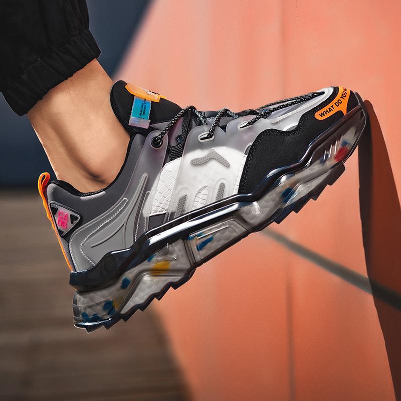 Mens High Quality Men's Non-slip TPR Rubber Soft Sole Fashion Sports Running Shoes