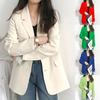 Elegant Blazer Women Fashion Vintage Suit Jackets Jackets Coat Office Lady Chic Classic Solid Casual Oversized Outerwear