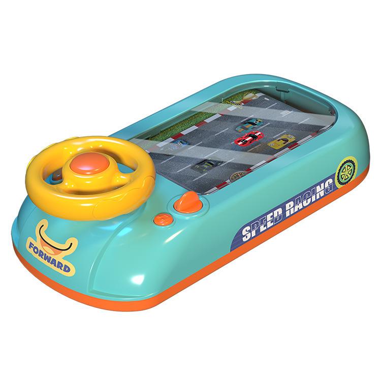Cross-Border Racing Adventure: Electric Steering Wheel & Sound Desktop Car Game for Kids