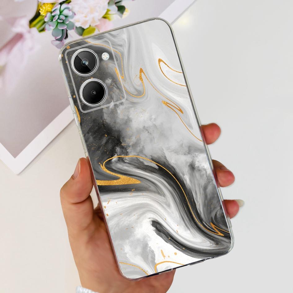 Чехол для Realme 10 RMX3630 Задняя крышка Милый мультяшный панда Тонкий мягкий прозрачный силиконовый чехол для телефона Для Realme 10 Pro Plus RMX3687 Capa