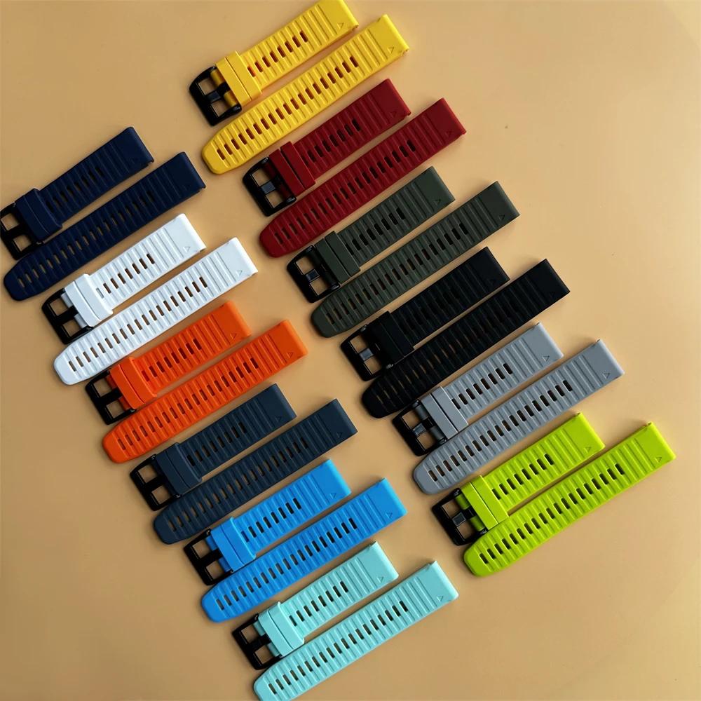 Спортивный ремешок QuickFit для часов Garmin Tactix 7/Instinct 2X Fenix 8/Descent G2/Epix Pro 51 мм 22/26 мм Силиконовый браслет