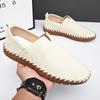 Fashion 2024 New Designer Cow Leather Shoes for Men Fashion Casual Solid Color Spring Autumn Hand Sewn Without Glue Loafers Shoe Male