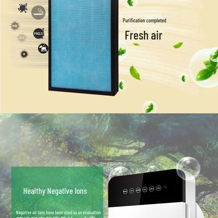 Умный очиститель воздуха для помещений с технологией отрицательных ионов для удаления дыма и PM2.5