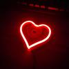 Светодиодный неоновый светильник в форме сердца, режимы вспышки, суперяркий, простая установка, светодиод