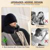 Подушка для багажа Самонаполняющаяся дорожная подушка для шеи с регулируемыми плечевыми ремнями Съемный дизайн с капюшоном Упаковочная подушка Портативный дорожный аксессуар