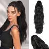 Synthetic Long Claw Clip In Ponytail Hairpiece Extensions Natural Wavy Hairpieces For Women Daily Use