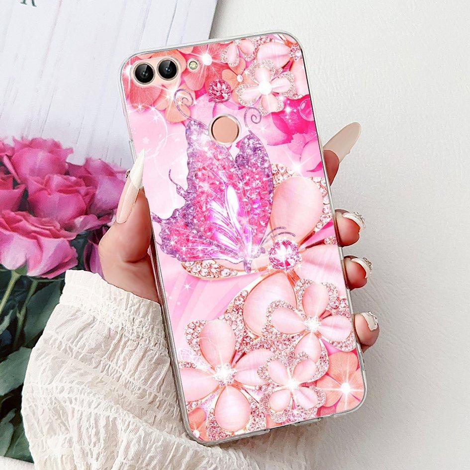 For Huawei P Smart 2018 Case Popular Butterfly Soft Silicone TPU Phone Back Cover For Huawei PSmart FIG-LX1 FIG-LX2 FIG-LX3 Case
