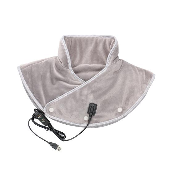 Shoulder Heating Pad for Neck Back Electric Heating Pad Rechargeable Double-Sided Plush Cordless Heated Wrap