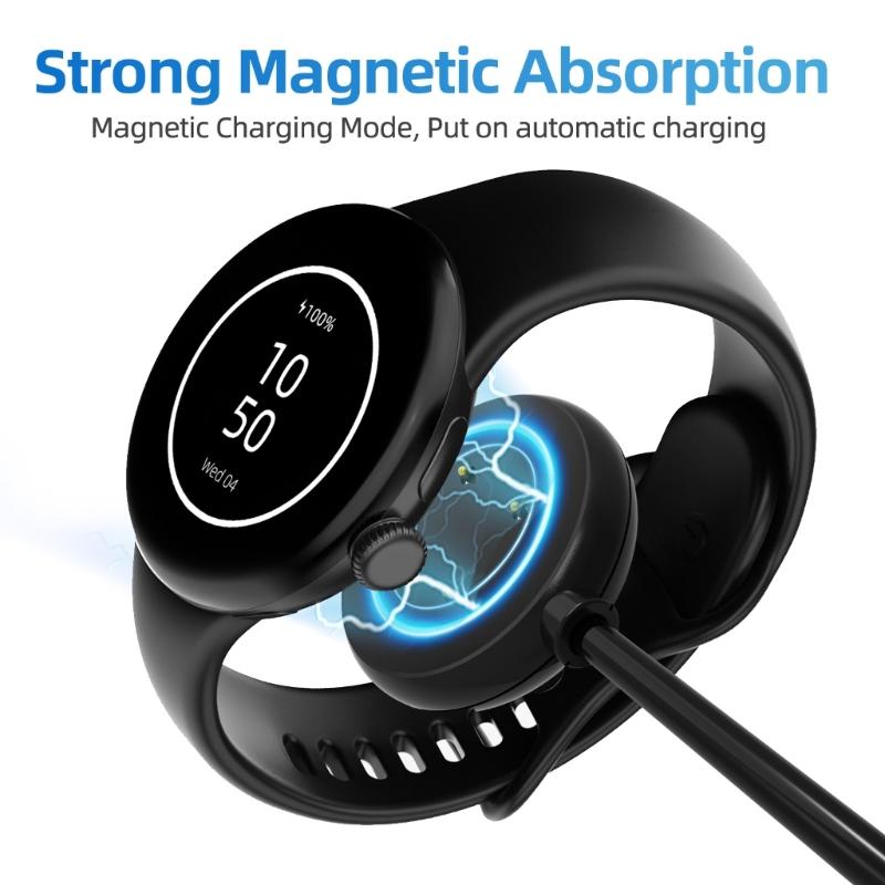 Smartwatch Magnetic Charger Stand Cord Bracket Compatible for Pixel Watch 2 Fast Charging Cable Power Adapter Base Cable