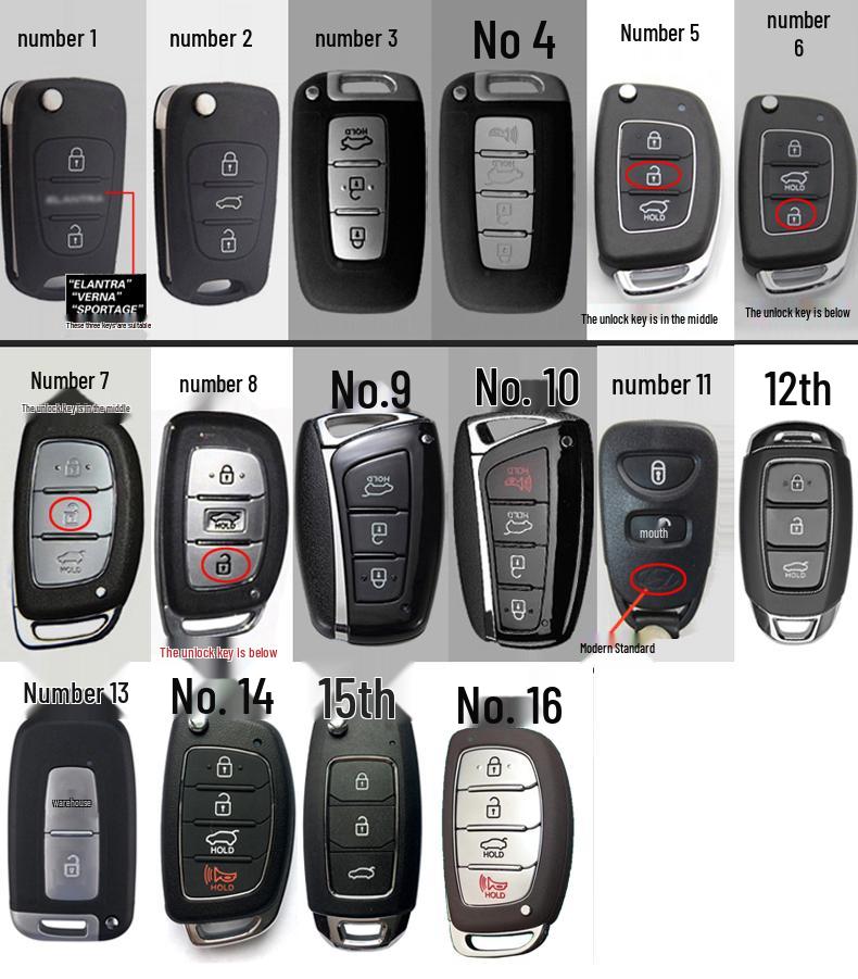 Чехол для ключа для Hyundai ix35, Elantra, ix25, Reina, Mistra, Lafesta, Sonata и Tucson