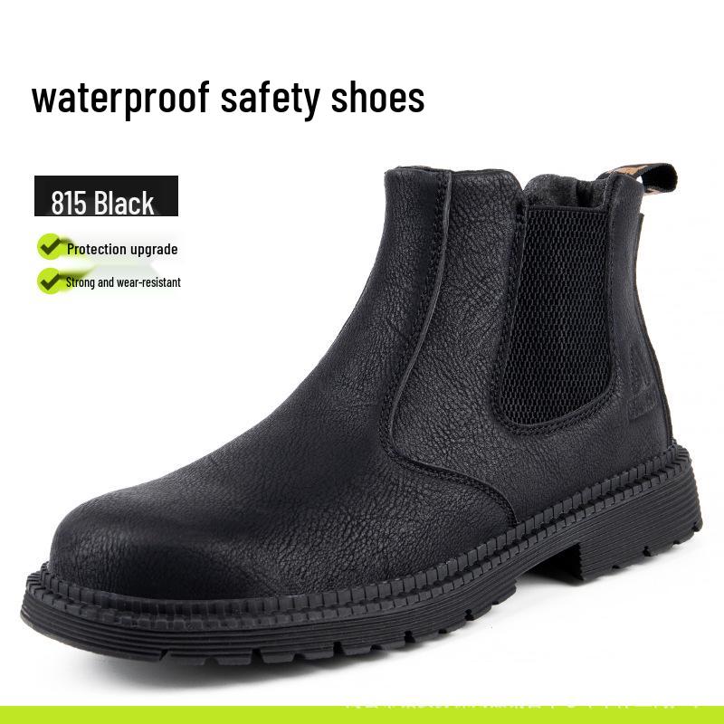 Рабочие ботинки слипоны с защитным подноском от ударов и противоскользящей подошвой - Удобные высокие ботинки с защитой и прочной конструкцией, устойчивой к проколам.