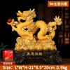 Украшение в виде дракона зодиака фэншуй, большой размер, золотой дракон Цзюбао Чжаокай, офис, гостиная, новогоднее украшение, подарок на день рождения