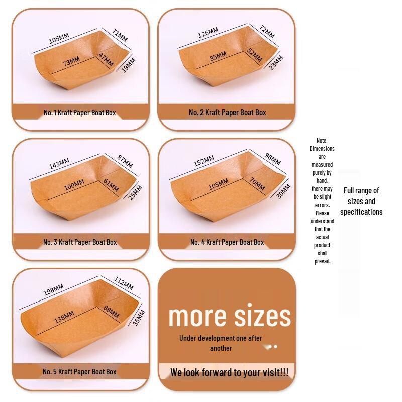 Yu Chu Disposable Kraft Paper Food Trays