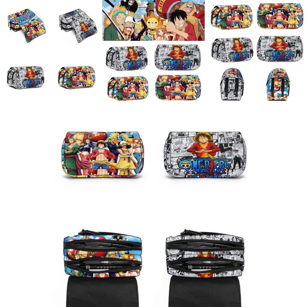 Новое поступление! Мультяшный пенал One Piece для студентов, прочный полиэстер