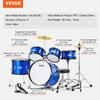 Kids Drum Set 5-Piece 16 in Beginner Children Drum Set with Throne Blue