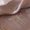 5Pcs Adjustable Open Rings With Irregular Cute Pearl Designs For Women Gift