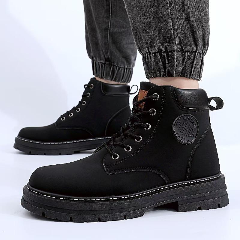 Мужские зимние износостойкие рабочие ботинки Мартин для строительной площадки, водонепроницаемые, нескользящие, для альпинизма
