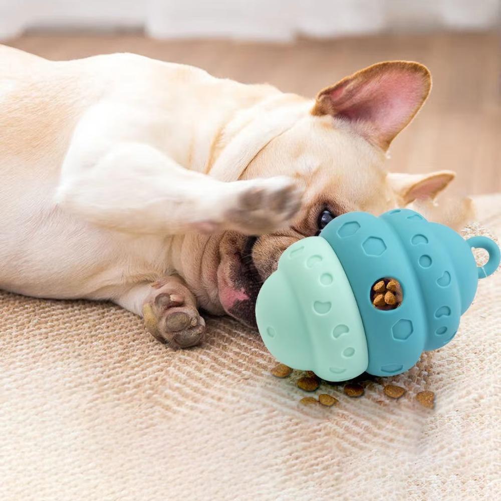 Bite Resistant Feeding Dog Toy Leak Proof Pet Slow Food Bowl Cartoon Pinecone Shape Dog Toy Home