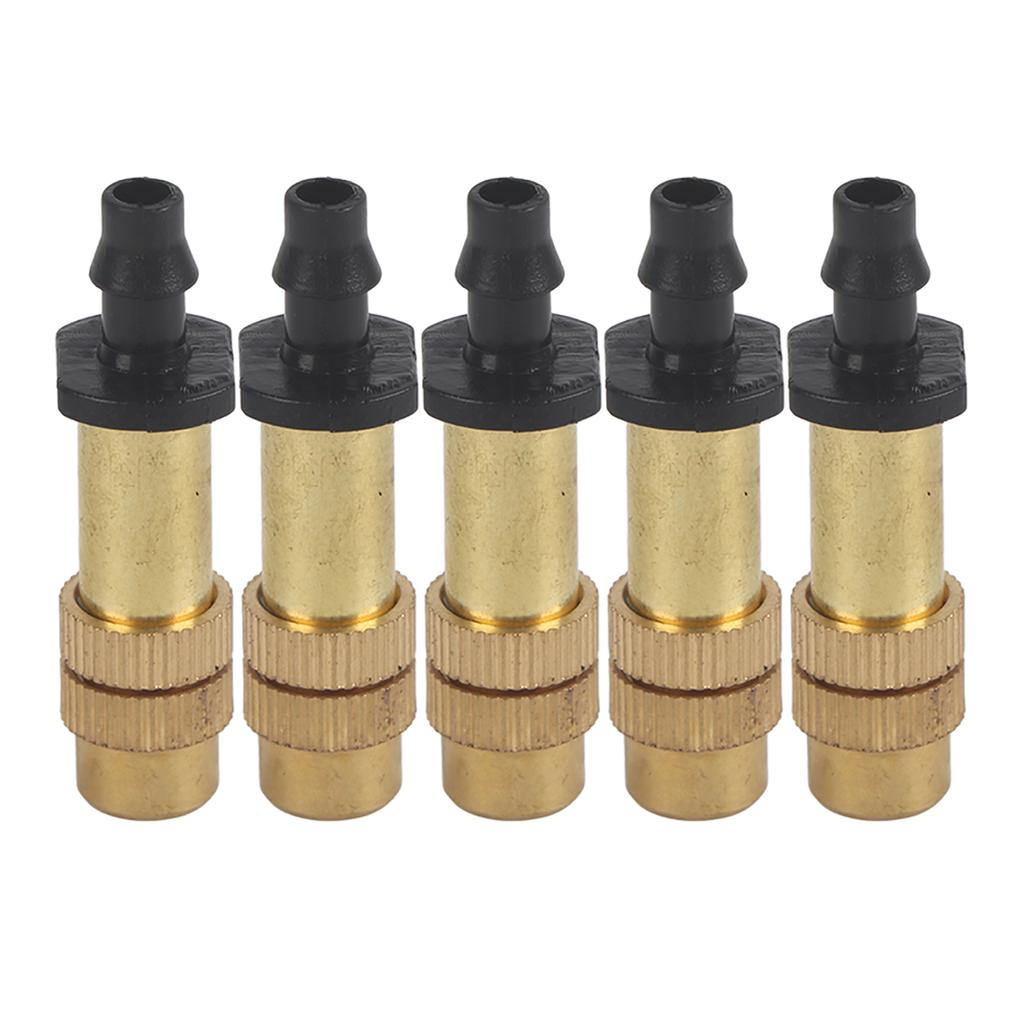 5pcs Adjustable Brass Misting Spray Nozzle Atomizing Sprinkler For Garden Watering Irrigation