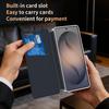 Кожаный чехол-книжка Samsung Galaxy A57 с умным окошком и слотом для карт, переливающийся и противоударный дизайн.