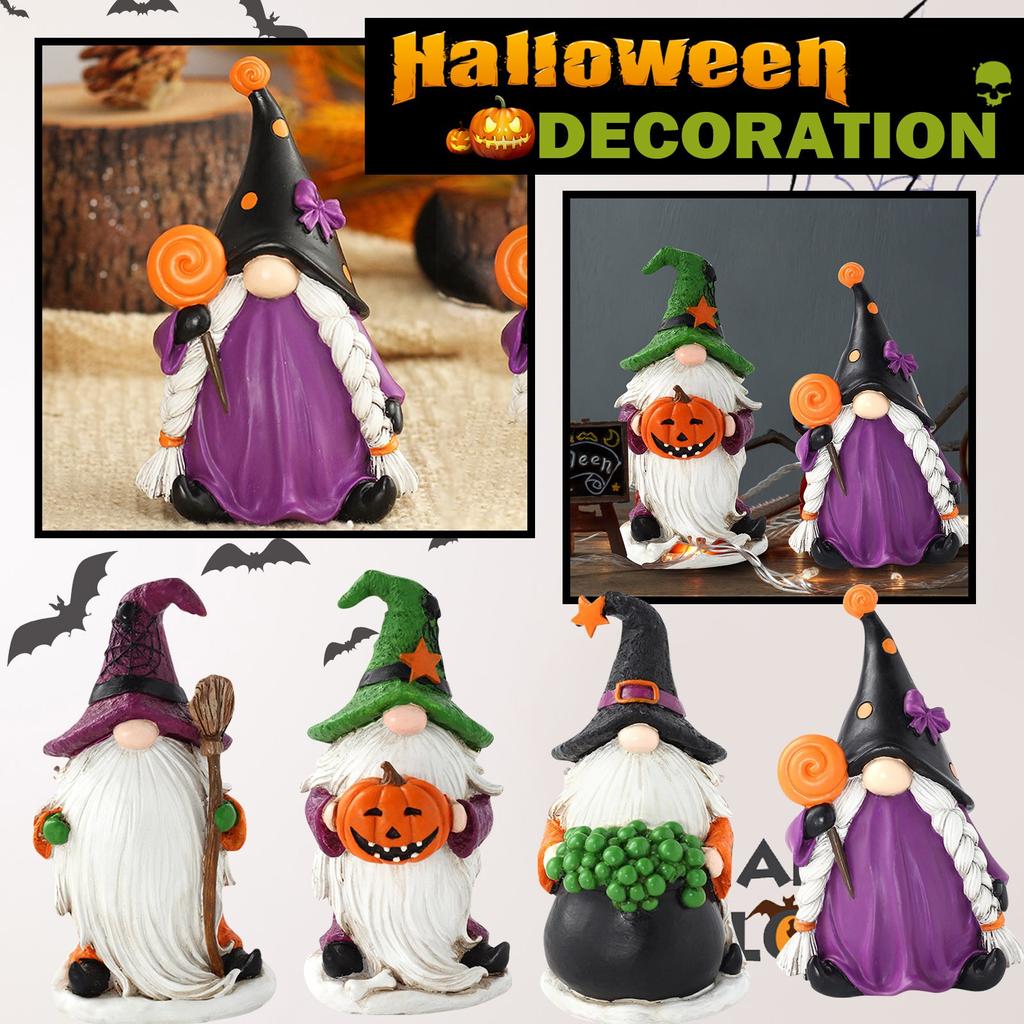 Halloween Garden Gnome Dwarf Statue Ornament Dwarf Statue Decoration