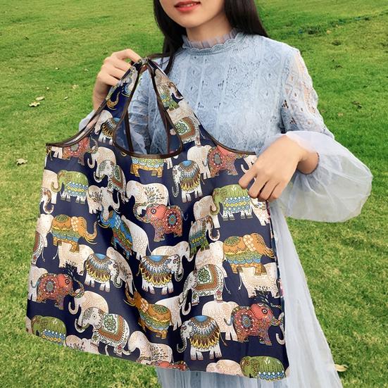 Складная сумка для покупок большой емкости из ткани Оксфорд, красивая тонкая вязаная сумка для покупок для девочек