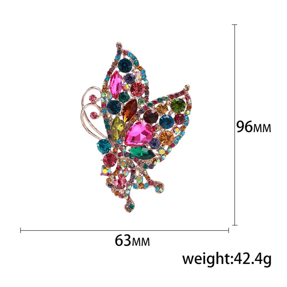 Enamel Butterfly Brooches for Women Unisex Rhinestone Insect Pins Banquet Party Backpack Gifts Jewelry Accessories