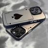 Простой дизайн игральных карт чехол для мобильного телефона подходит для iPhone 17 16 15 14 13 12 11 Pro/ Max/Plus противоударный и защищающий от падений