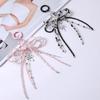  Bowknot Keyrings Pendant Keychain Pearls Beaded Bow Sweet Cute Bag Hanging Decorations Women Charm Accessories