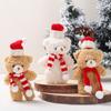 Christmas Teddy Bear with Red Knit Hat - Plush Toy and Gift Bag Pendant