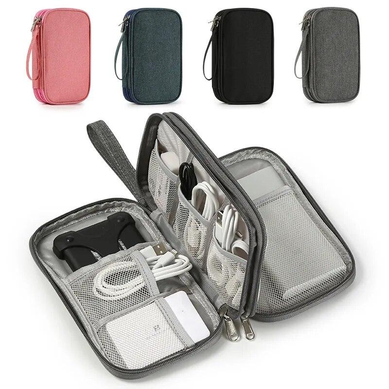 Travel Portable Digital Product Storage Bag Data Cable Organizer Headset Charging Treasure Box Bag