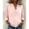 2026 Spring New Women's Ruffled Long-Sleeve Casual Solid Color Shirt
