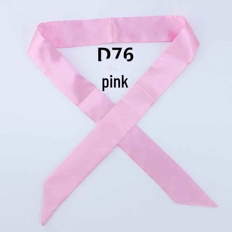 Однотонный шелковый шарф Mai Tong: Тонкая, узкая декоративная лента для ручек сумок