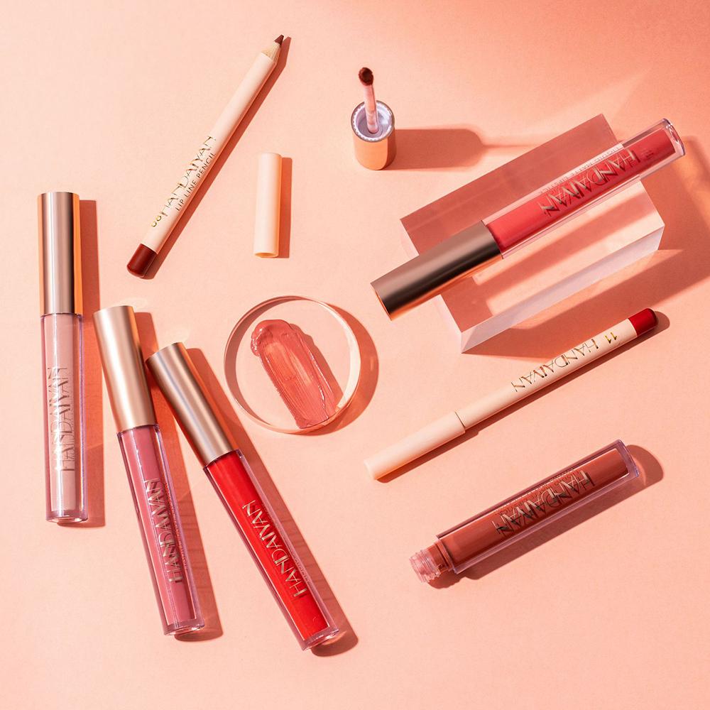 HANDAIYAN Набор блесков для губ для губ, водостойкая матовая жидкая помада-карандаш, сексуальный красный стойкий карандаш для губ, косметика для макияжа