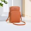 Mobile Phone Bag with Transparent Screen-touching Window Sling Bag Multi Compartments Faux