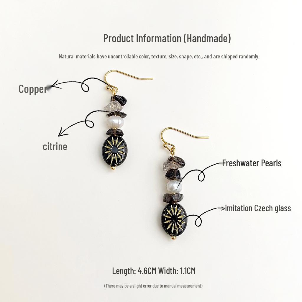 Винтажные серьги-пусеты с пресноводным жемчугом и кристаллами для женщин