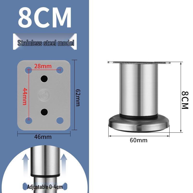 Регулируемые ножки из нержавеющей стали для дивана, тумбы под телевизор, журнального столика, шкафчика для ванной и кровати.