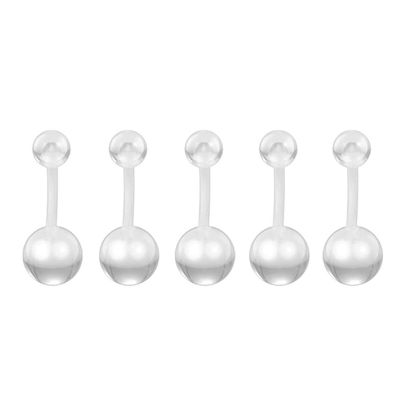 Ювелирные изделия для пирсинга, креативный акриловый прозрачный язык, штанга, кольцо для пупка, бровь, нос