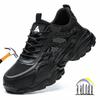 Summer Breathable Safety Shoes Lightweight Work Shoes for Men Women Working Boots with Plastic Toe Insulation 6KV Work Sneakers
