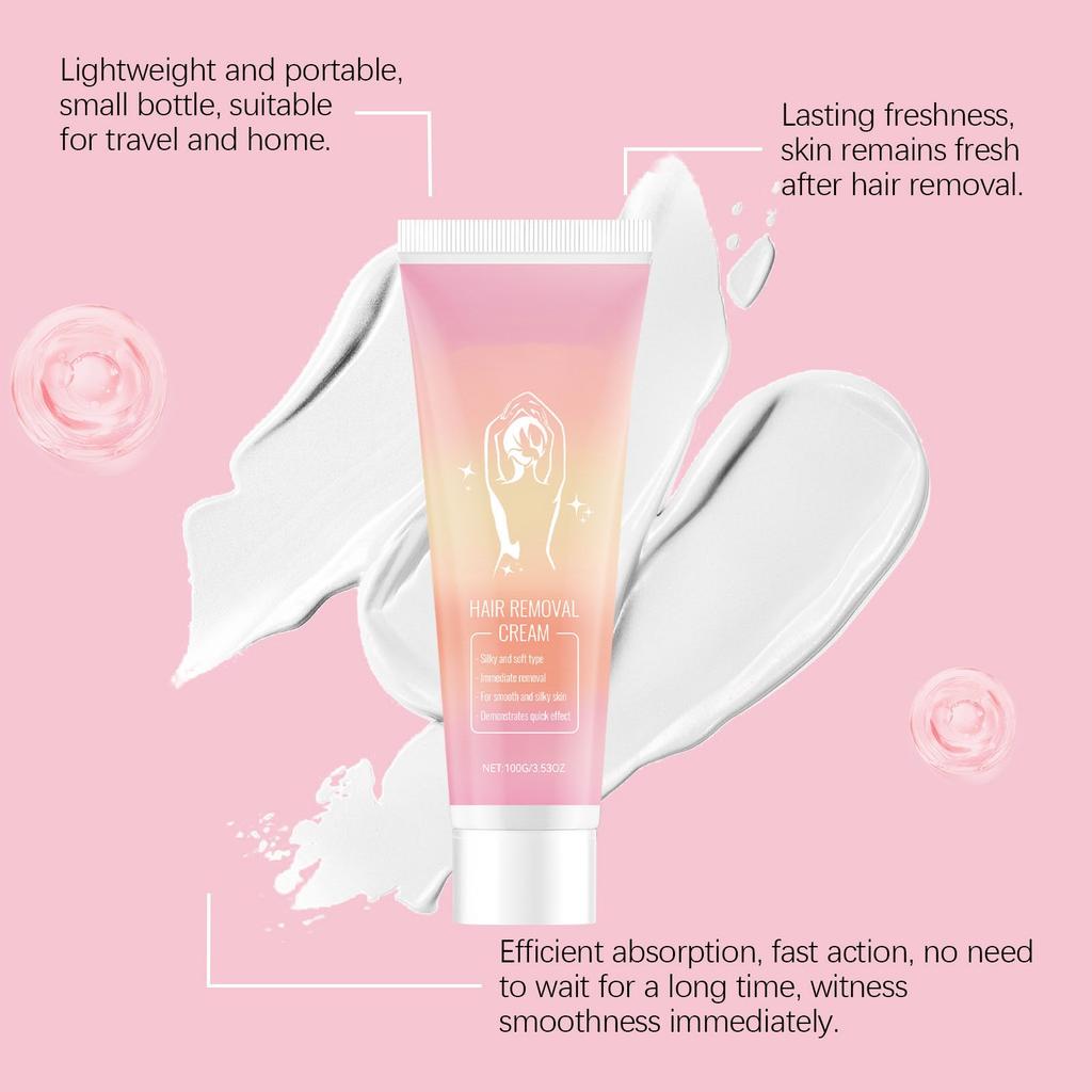 Крем для удаления волос на теле, мягко очищает кожу всего тела, увлажняет и разглаживает кожу, крем для удаления волос