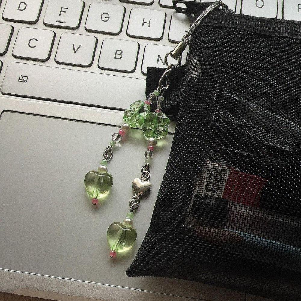 Ремешок на запястье Клеверы Телефон Цепочка Сумка Украшение Y2K Шнурок Бусины Телефон Подвеска Ювелирные Изделия Gfit